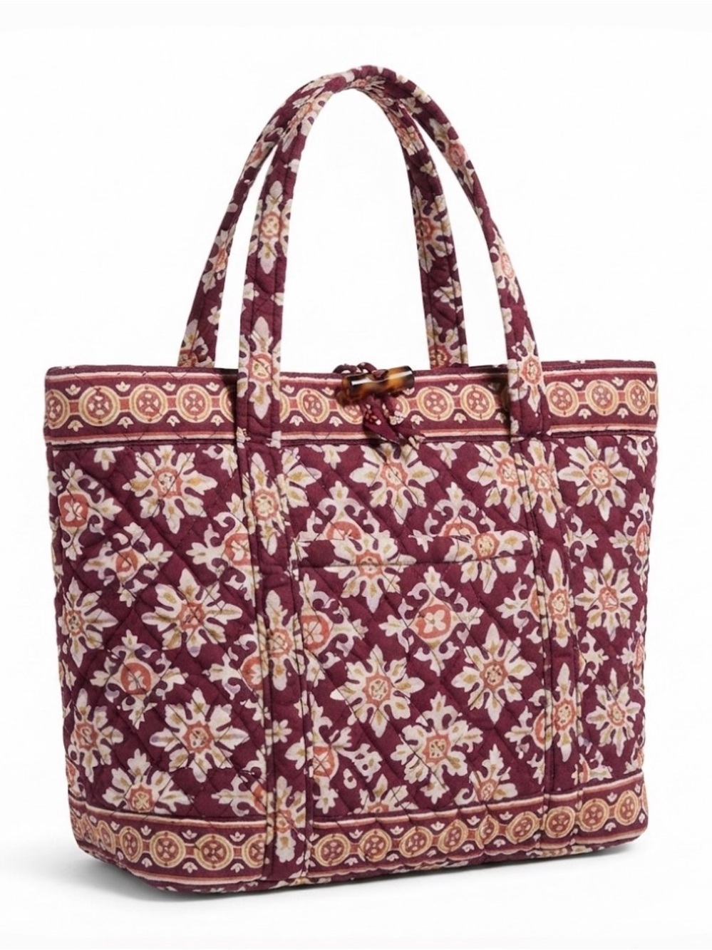 Vera Bradley Quilted Red and Orange Tote Bag